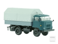 Hädl 121073-12 - TT - IFA L60 Allradantrieb, Ballonräder, Pritsche/Trapezplane, Blaugrün